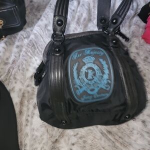 Juicy Couture Black Bag with Blue Emblem
